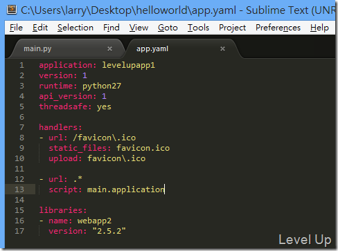 GAE's webapp_webapp2 framework