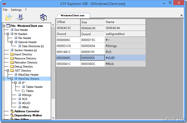 Set an Incorrect #GUID Heap Size on a .NET Assembly to Thwart Decompilation