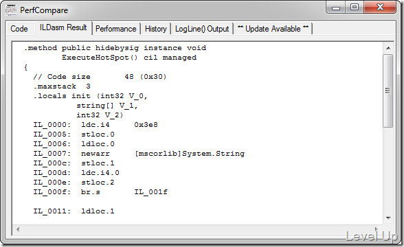 [Software]PerfCompare - A C# micro-benchmarking and performance analysis tool