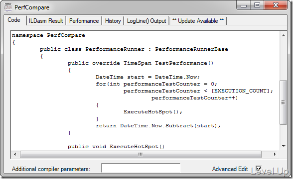 [Software]PerfCompare - A C# micro-benchmarking and performance analysis tool