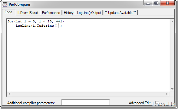 [Software]PerfCompare - A C# micro-benchmarking and performance analysis tool
