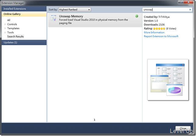 [Visual Studio]The Unswap Memory Add-in