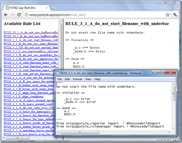 [C++]Check C/C++ Coding Style with nsiqcppstyle