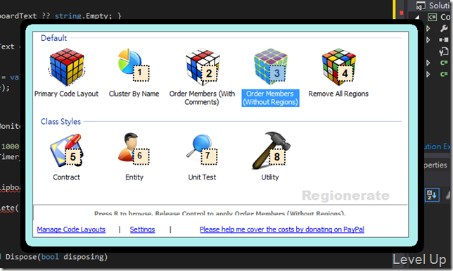 Regionerate - Code Layouts in a Snap