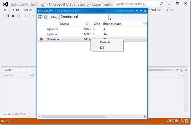 [Visual Studio]Process Pro Extension v1.0