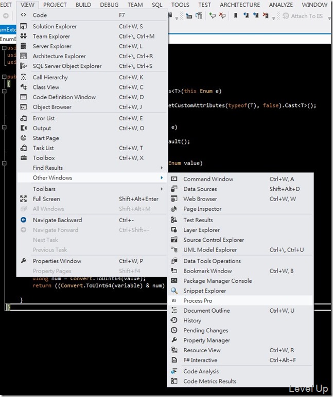 [Visual Studio]Process Pro Extension v1.0