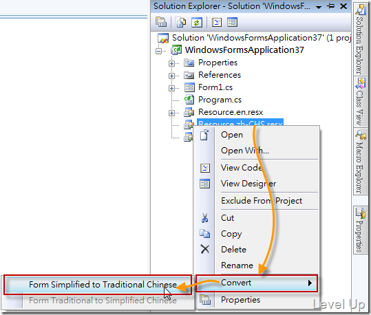 Convert Resource Files Between Simplified and Traditional Chinese with the Visual Studio International Pack