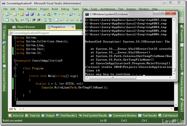 [C#][VB.NET]The IOException from Path.GetTempFileName