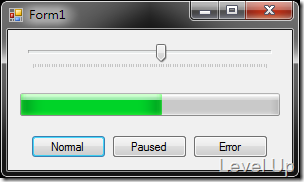 [C#]Set Windows 7 Progress Bar's State