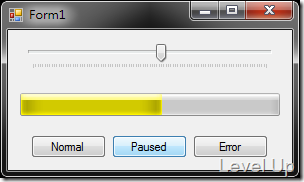 [C#]Set Windows 7 Progress Bar's State