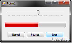 [C#]Set Windows 7 Progress Bar's State