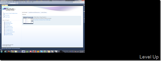 [Visual Studio]Visual Studio 2011 Preview Black Screen Issue