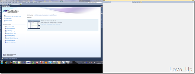 [Visual Studio]Visual Studio 2011 Preview Black Screen Issue