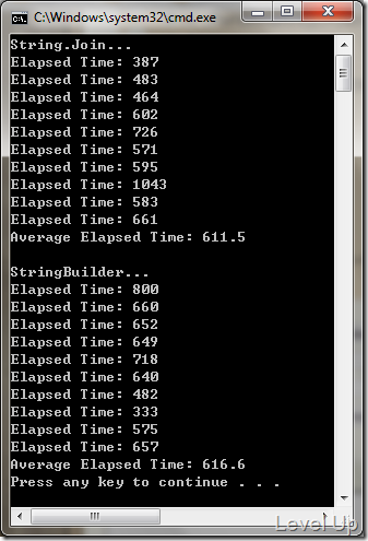 [Performance][C#]Performance Comparison of StringBuilder vs String.Join for Concatenation