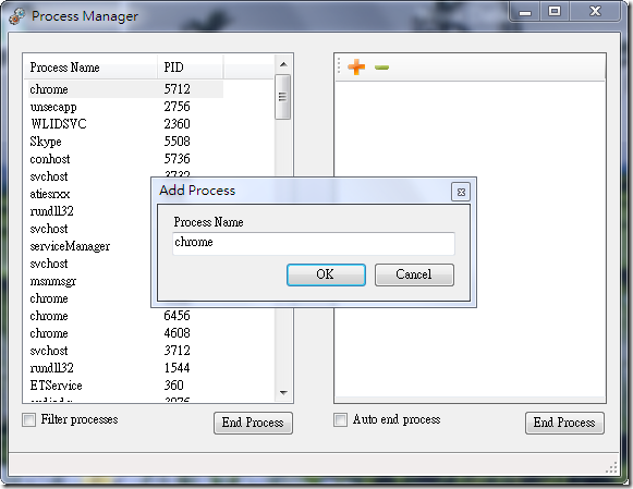 [IADP]Process Manager 1.1 - A Tool to Filter and Kill Processes