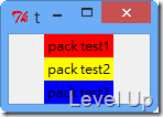 Tkinter's pack geometry manager