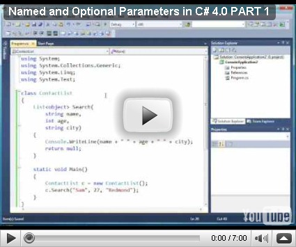 [C#]C# 4.0 Optional Parameters