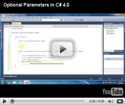 [C#]C# 4.0 Optional Parameters