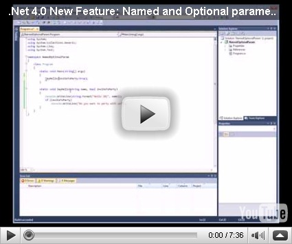 [C#]C# 4.0 Named Parameters