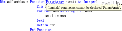 [VB.NET]VB 10.0 Statement Lambdas