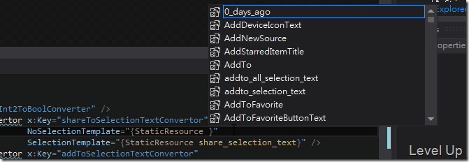 Visual Studio 2013 RC New Feature - XAML Editor's enhanced intelliSense