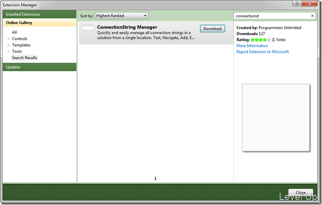 [Visual Studio][.NET Resource]Manage Solution Connection Strings with the ConnectionString Manager Extension