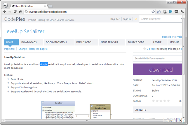 [C#][CodePlex]LevelUp Serializer