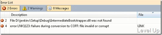 error LNK1123_ failure during conversion to COFF_ file invalid or corrupt