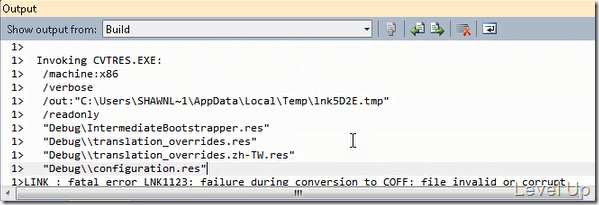 error LNK1123_ failure during conversion to COFF_ file invalid or corrupt