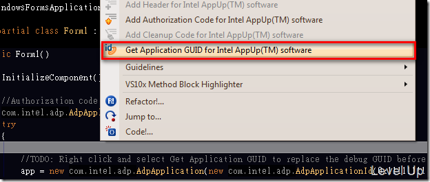 [IADP]Create an Application and Get Its GUID with the Intel AppUp Visual Studio Plug-In