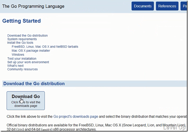 Prepare go language's windows development environment