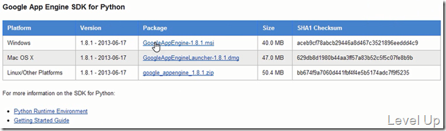 Prepare Google App Engine's python development environmen