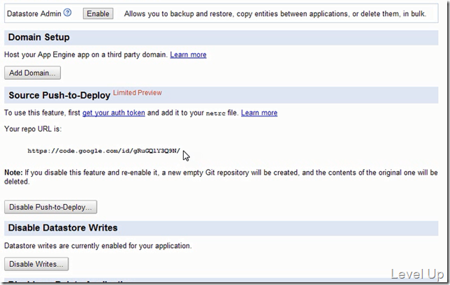 Google App Engine 1.8.2 New Feature - Push-to-Deploy