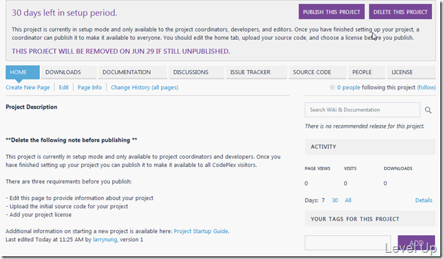 [CodePlex]How to Publish Your Open Source Project on the CodePlex Website