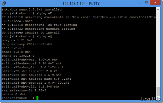 [NetTV Mod][sh4twbox]Install and Manage Packages with shpkg