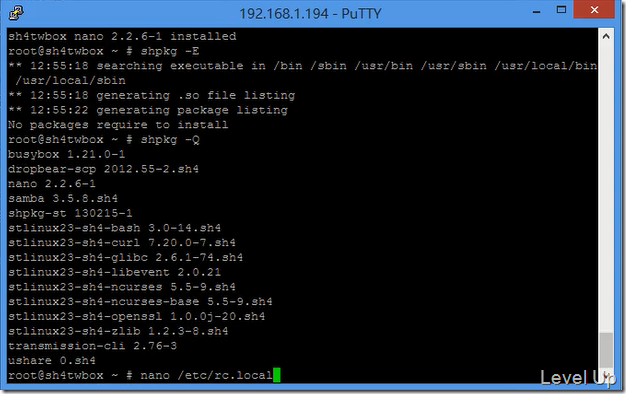 [NetTV Mod][sh4twbox]Install and Manage Packages with shpkg