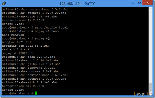 [NetTV Mod][sh4twbox]Install and Manage Packages with shpkg