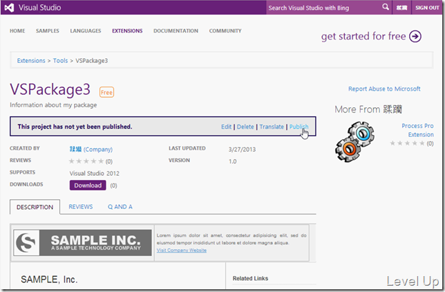 How to Upload a Visual Studio Extension to the Visual Studio Gallery