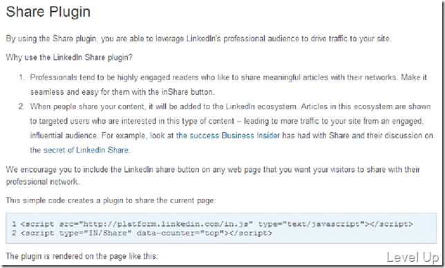 How to use LinkedIn's plugins