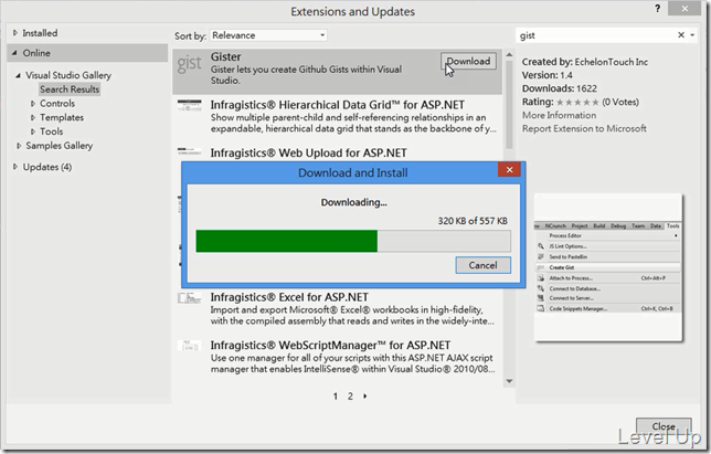Share Code Snippets from Visual Studio to Gist Quickly with the Gister Extension
