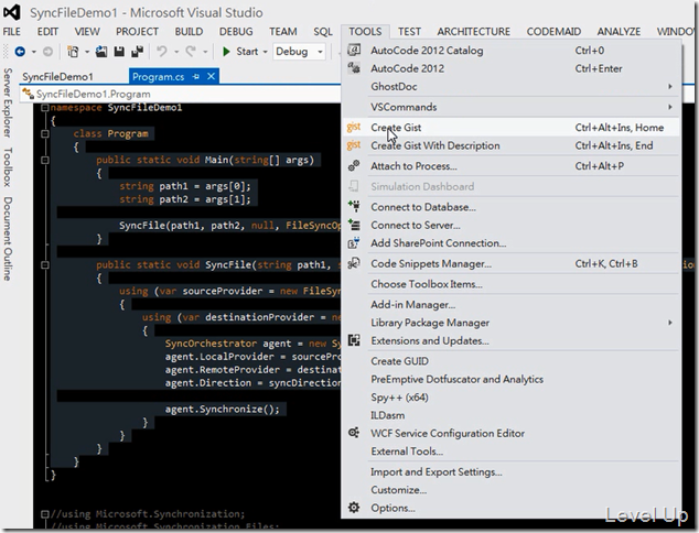 Share Code Snippets from Visual Studio to Gist Quickly with the Gister Extension
