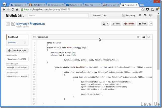 Share Code Snippets from Visual Studio to Gist Quickly with the Gister Extension