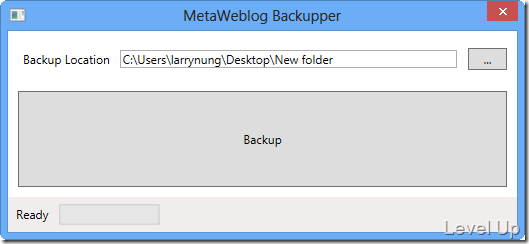 MetaWeblog Backupper V1.0 alpha