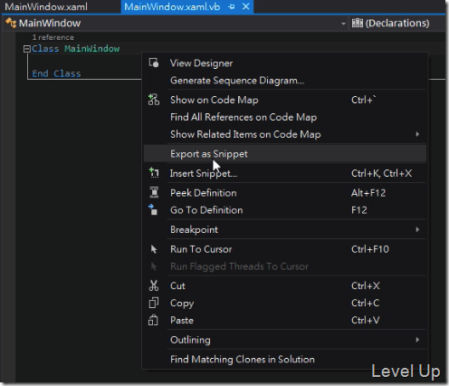 Visual Studio 2013 Preview New Feature - XAML Editor's Code Snippets