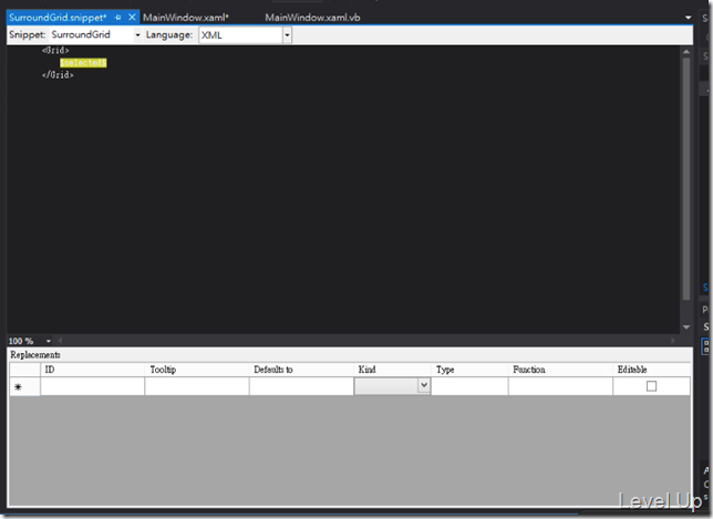 Visual Studio 2013 Preview New Feature - XAML Editor's Code Snippets