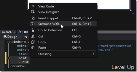 Visual Studio 2013 Preview New Feature - XAML Editor's Code Snippets
