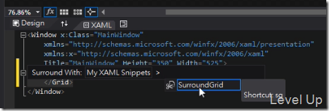 Visual Studio 2013 Preview New Feature - XAML Editor's Code Snippets