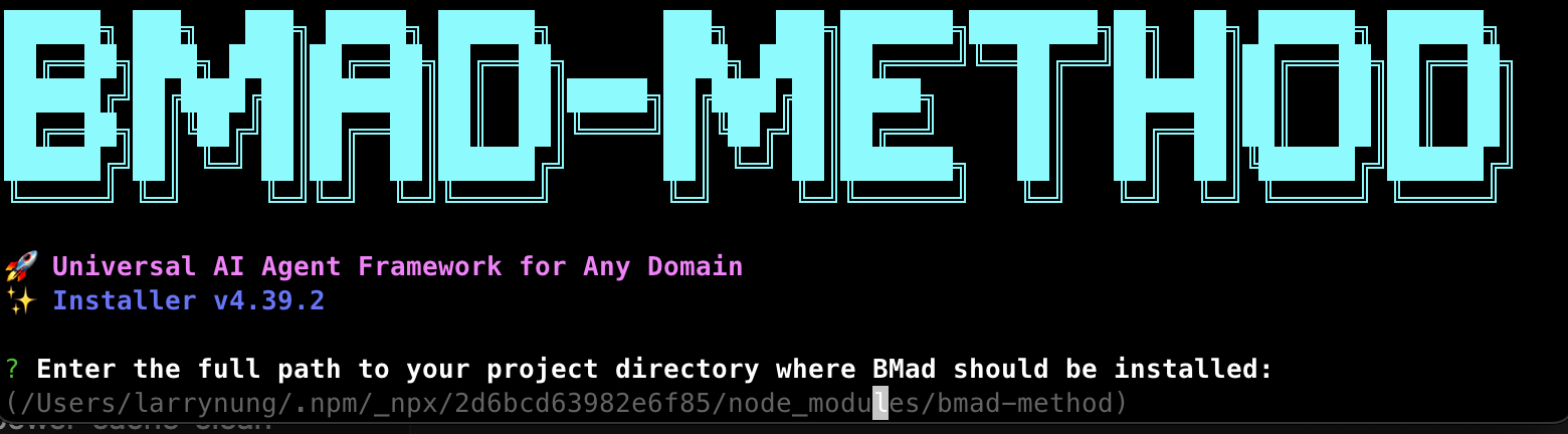 bmad-method install 2