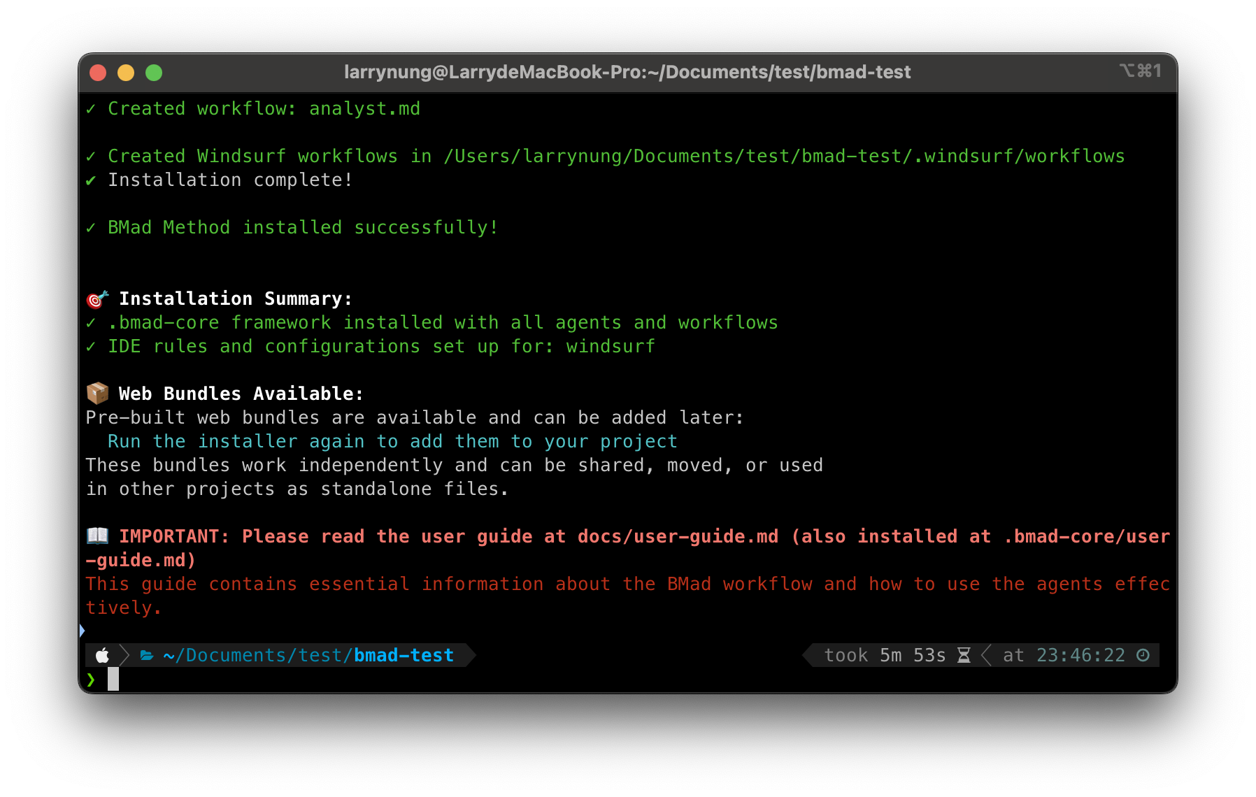 bmad-method install 8