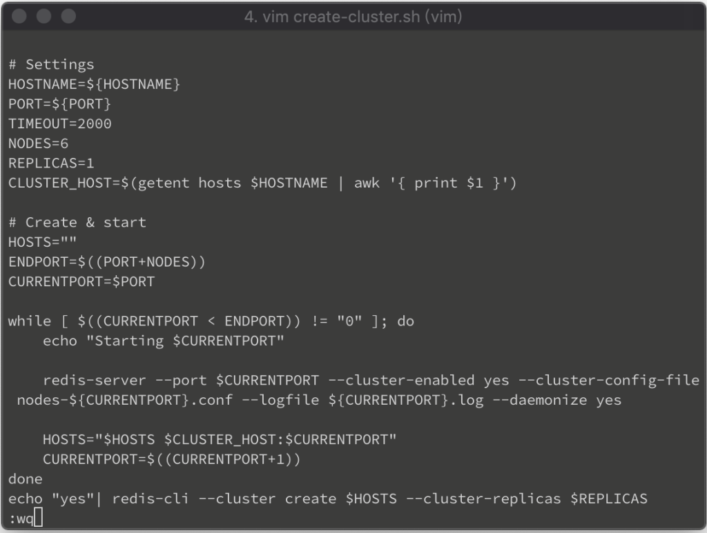Redis - Redis cluster with docker and create-cluster script